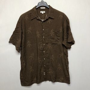 Pierre Cardin Men Short Sleeve Button Shirt Top Size 2X Rayon Floral B239 -22